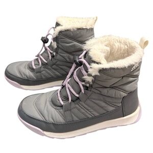 Sorel Whitney II youth 5 Joan Lace waterproof gray winter boots